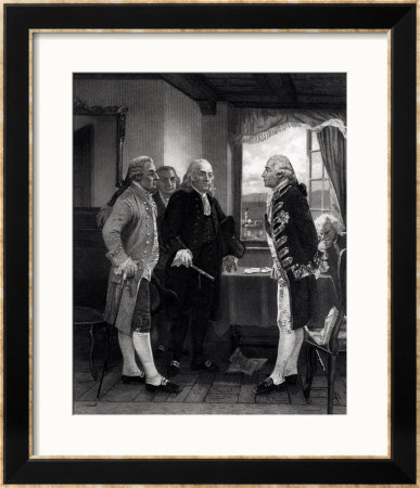The Peace Conference On Staten Island, Interview Between Lord Howe And The Committee Of Congress by Alonzo Chappel Pricing Limited Edition Print image
