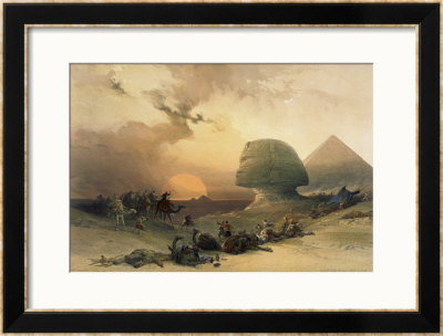 Approach Of The Simoom, Desert Of Giza by David Roberts Pricing Limited Edition Print image