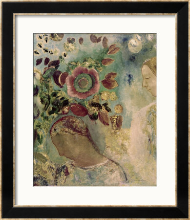 Two Girls Among The Flowers by Odilon Redon Pricing Limited Edition Print image