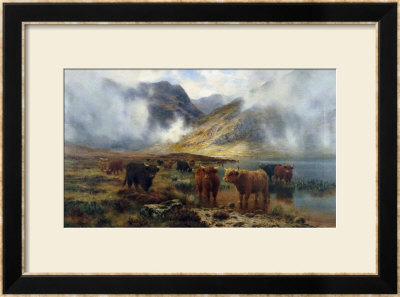 By Loch Treachlan, Glencoe, Morning Mists, 1907 by Louis Bosworth Hurt Pricing Limited Edition Print image