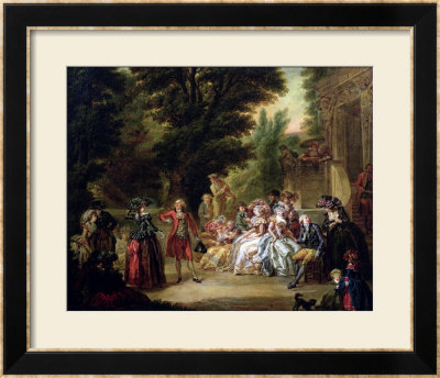 The Minuet Under The Oak Tree, 1787 by Francois Louis Joseph Watteau Pricing Limited Edition Print image