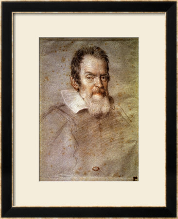 Portrait Of Galileo Galilei (1564-1642) Astronomer And Physicist by Ottavio Mario Leoni Pricing Limited Edition Print image