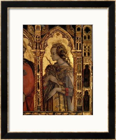 St. Catherine Of Alexandria, Detail From The San Martino Polyptych by Carlo Crivelli Pricing Limited Edition Print image