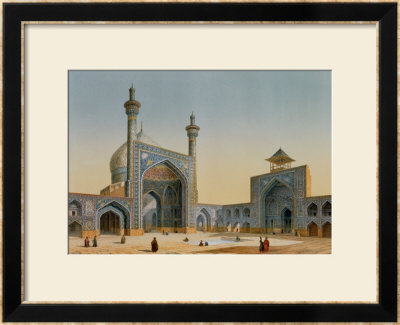 View Of The Courtyard Of The Mesdjid-I-Shah, Isfahan, From Modern Monuments Of Persia by Pascal Xavier Coste Pricing Limited Edition Print image