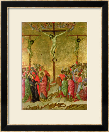 Crucifixion (Corpus Hypercubus), 1954 by Duccio Di Buoninsegna Pricing Limited Edition Print image