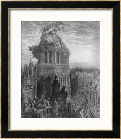 Gargantua On The Towers Of Notre-Dame At Paris, Illustration From Gargantua by Gustave Doré Pricing Limited Edition Print image