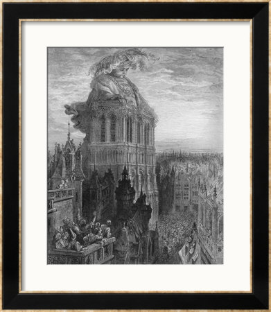 Gargantua On The Towers Of Notre-Dame At Paris, Illustration From Gargantua by Gustave Dore Pricing Limited Edition Print image