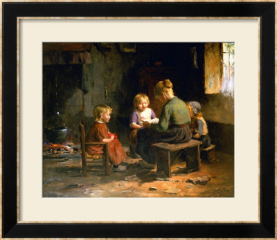The Reading Lesson by Evert Pieters Pricing Limited Edition Print image