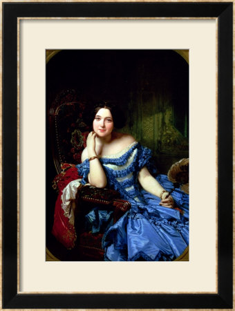 Portrait Of Amalia De Llano U Dotres (1821-74), Countess Of Vilches, 1853 by Federico De Madrazo Y Kuntz Pricing Limited Edition Print image