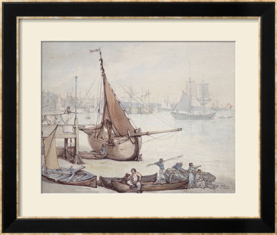 Low Tide At Greenwich, Circa 1817 by Thomas Rowlandson Pricing Limited Edition Print image