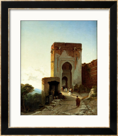 Porte De Justice, Alhambra, Granada by Francois Antoine Bossuet Pricing Limited Edition Print image