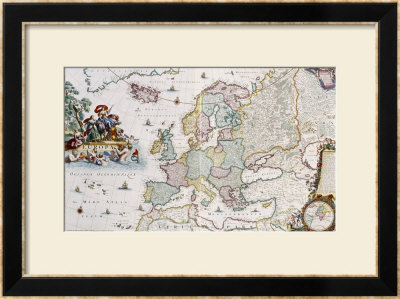 Map Of Europe, Showing Europe And Western Russia, Iceland And Greenland by Cornelis Iii Danckerts Pricing Limited Edition Print image