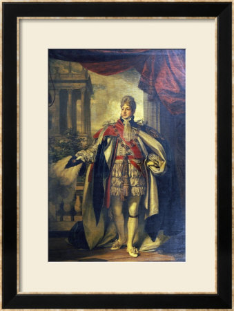 Portrait Of King George Iv As Prince Of Wales, Standing Full Length In Garter Robes by Thomas Phillips Pricing Limited Edition Print image