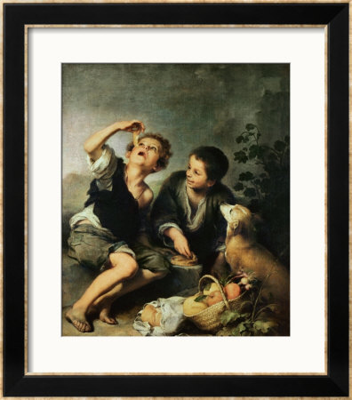 Children Eating A Pie, 1670-75 by Bartolome Esteban Murillo Pricing Limited Edition Print image