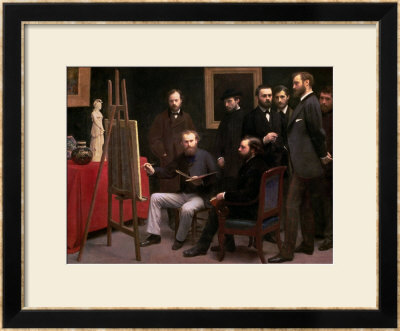 Studio At Batignolles, 1870 by Henri Fantin-Latour Pricing Limited Edition Print image
