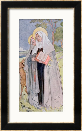 St. Bridget Of Sweden Illustration From A Book On Famous Women Of Sweden, 1900 by Carl Larsson Pricing Limited Edition Print image