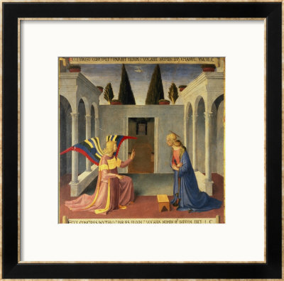 The Annunciation, Detail From Panel One Of The Silver Treasury Of Santissima Annunziata, C. 1450-53 by Fra Angelico Pricing Limited Edition Print image