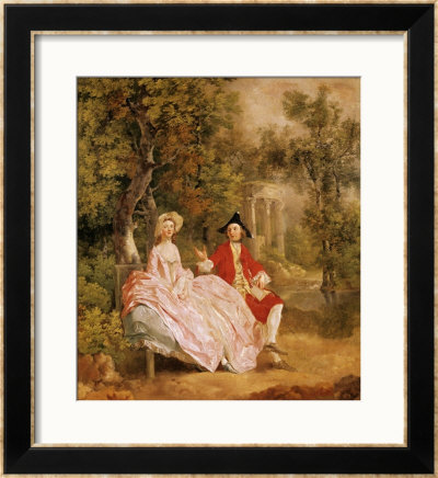 Conversation In A Park, Portrait Of The Artist And His Wife, Margaret Burr by Thomas Gainsborough Pricing Limited Edition Print image