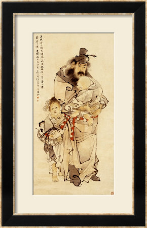 Zhoung Kui And His Sister, 1888 by Ren Yi Pricing Limited Edition Print image