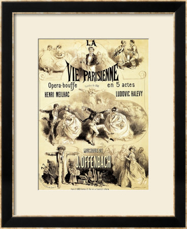 Poster Advertising La Vie Parisienne, An Operetta By Jacques Offenbach 1886 by Jules Chéret Pricing Limited Edition Print image