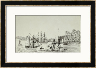 The Battery And Port Of New York, 1831 by Gustave De Beaumont Pricing Limited Edition Print image