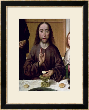 Christ Blessing, Detail From The Altarpiece Of The Last Supper, 1464-68 by Dieric Bouts Pricing Limited Edition Print image