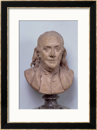 Bust Of Benjamin Franklin (1706-90) 1778 by Jean-Antoine Houdon Pricing Limited Edition Print image