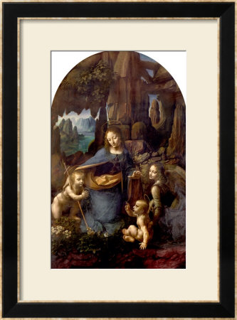 The Virgin Of The Rocks (With The Infant St. John Adoring The Infant Christ) Circa 1508 by Leonardo Da Vinci Pricing Limited Edition Print image