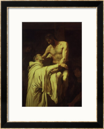 Christ Embracing St. Bernard by Francisco Ribalta Pricing Limited Edition Print image