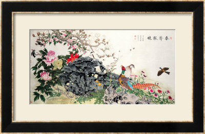 Birds, Peacock And Flowers In Spring by Hsi-Tsun Chang Pricing Limited Edition Print image