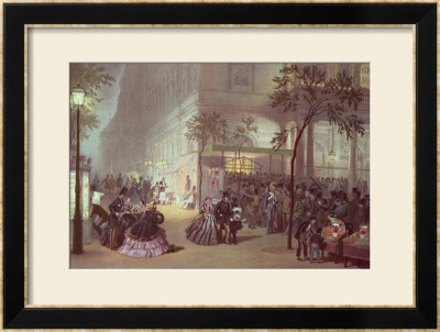 A Queue At The Theatre De L'ambigu-Comique by Eugene Charles Francois Guerard Pricing Limited Edition Print image