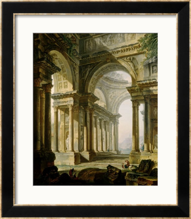 Temple In Ruins by Pierre-Antoine Demachy Pricing Limited Edition Print image