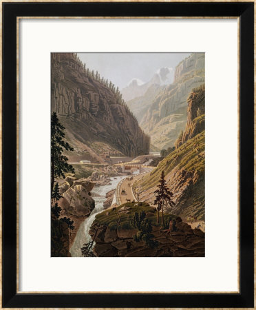 View Of The New Simplon Pass, 1811 by Mathias Gabriel Lory Pricing Limited Edition Print image