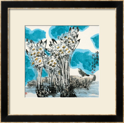 Narcissuses And Bird by Wanqi Zhang Pricing Limited Edition Print image