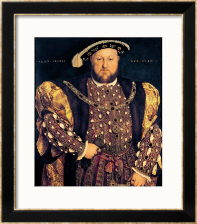 Portrait Of Henry Viii (1491-1547) Aged 49, 1540 by Hans Holbein The Younger Pricing Limited Edition Print image