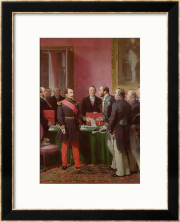 Napoleon Iii Hands Over The Decree Allowing The Annexation Of The Suburban Communes Of Paris by Adolphe Yvon Pricing Limited Edition Print image