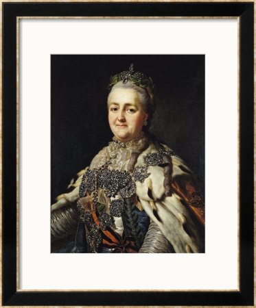 Portrait Of Catherine Ii (1729-96) Of Russia by Alexander Roslin Pricing Limited Edition Print image