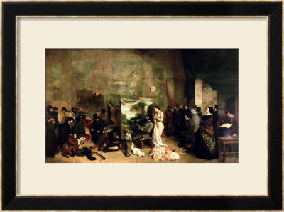 The Studio Of The Painter, A Real Allegory, 1855 by Gustave Courbet Pricing Limited Edition Print image