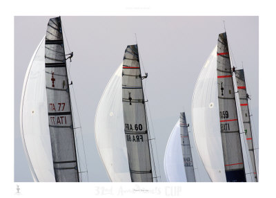 Fleet Racing, 32Nd America's Cup by Gilles Martin-Raget Pricing Limited Edition Print image