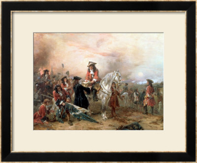 The Duke Of Marlborough Signing The Despatch At Blenheim by Robert Alexander Hillingford Pricing Limited Edition Print image