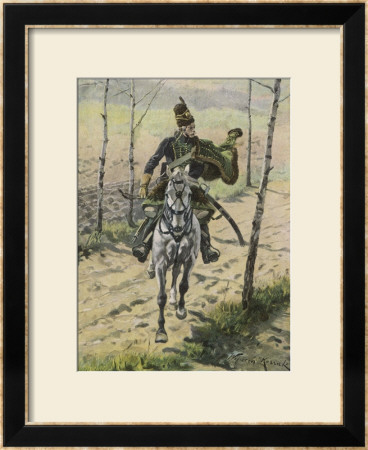 Poland, A Hussar by W. Kossak Pricing Limited Edition Print image