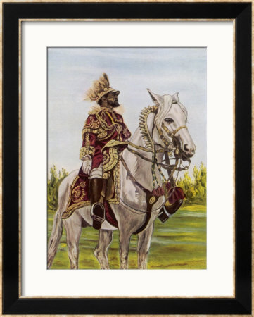 Haile Selassie Emperor Of Ethiopia On His Horse by O. De Goguine Pricing Limited Edition Print image