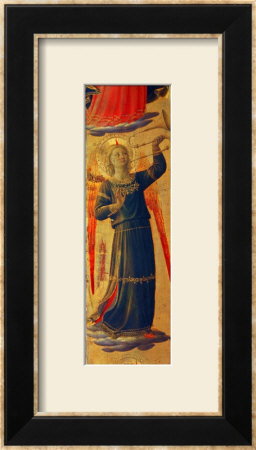 Angel Holding A Trumpet, Detail From The Linaivoli Triptych, 1433 by Fra Angelico Pricing Limited Edition Print image