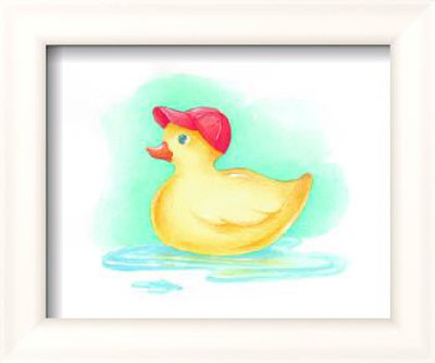 Rubber Duckies: Baseball Duck by Emily Duffy Pricing Limited Edition Print image