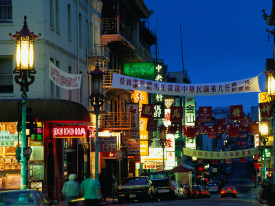 Chinatown At Night, San Francisco, Usa by John Elk Iii Pricing Limited Edition Print image