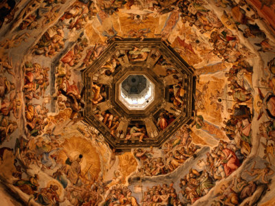 Fresco By Vasari & Zuccari On Ceiling Of Duomo, Florence, Italy by Cheryl Conlon Pricing Limited Edition Print image