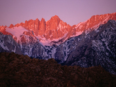 Eastern Sierra Mountains Seen From Lone Pine, Mt. Whitney Wilderness Area, Usa by Woods Wheatcroft Pricing Limited Edition Print image