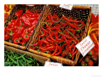 Chilli Peppers, Ferry Building Farmer's Market, San Francisco, California, Usa by Inger Hogstrom Pricing Limited Edition Print image