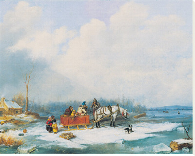 Winter Landscape by Cornelius Krieghoff Pricing Limited Edition Print image