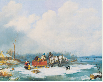 Winter Landscape by Cornelius Krieghoff Pricing Limited Edition Print image